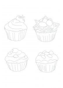 cupcakes outline