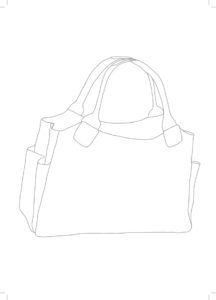 Bag outline to colour-in